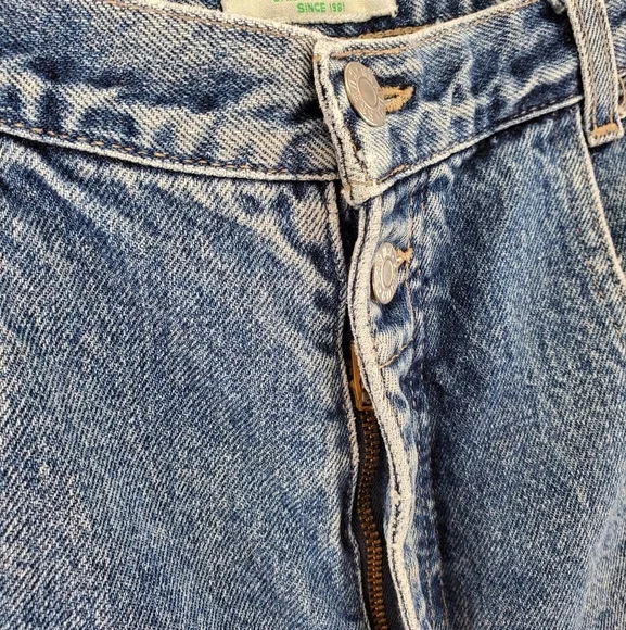 Vtg Guess Blue Jeans Men 34x29.5 Baggy Hi Rise Tapered Distressed USA 90s Grunge - Picture 9 of 15